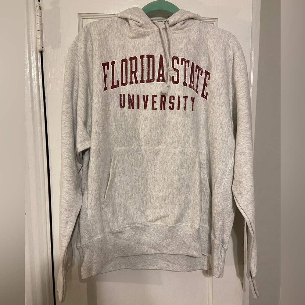 NWT Champion FSU Florida State University Gray Reverse Weave Hoodie